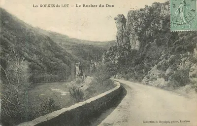 As GORGES do LOT — O Rocher do Duc — Coleção P. Noyrigat, foto, Espalion