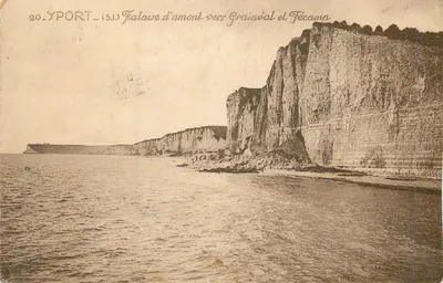 Yport — Falaise de montante em direção a Grainval e Fécamp — (S.I.)