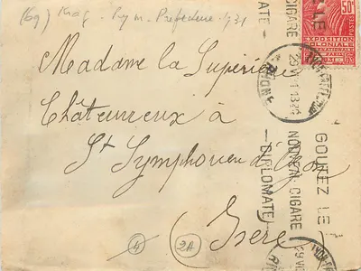 Châteaurenoux — Carta para a Superiora de Saint-Symphonien — Gouëtze, 29/07/1931