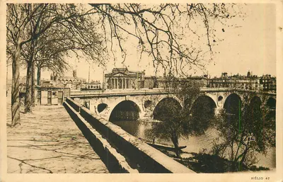 Ponte Novo em Paris — vista com trêm — HÉLIO 47