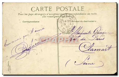 Hôtel-de-Ville — Cariatydy z Puget — wydawca L. V. & Cie — Rewers