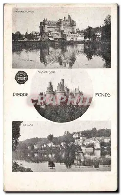 Pierrefonds — Château et lac — Éditeur Chocolat Menier, n° 41