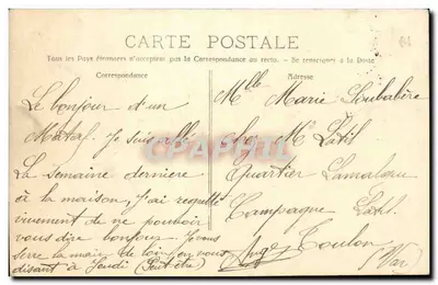 Coulon - Margem do Mar (Do Mourillon ao Cabo Brun) — P. Ruat, edição Mafscille — Verso