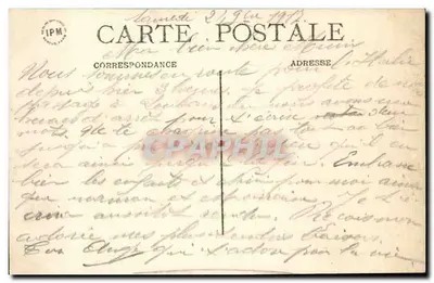 Bourghâteau — Lugar bonito de Bourghâteau — F. Besson, editor, n° 348 — Verso