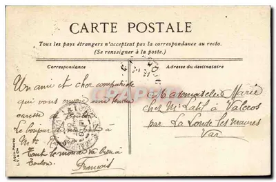 Toulon. Aleja Palmy. Plac Wolności — wydawca L.V. & Cie, n° 361 — Rewers