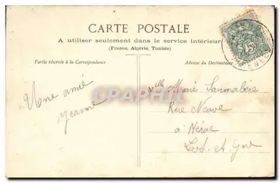 Lourdes — Facciata del Rosario — Collezione H. B. n° 136 — Verso