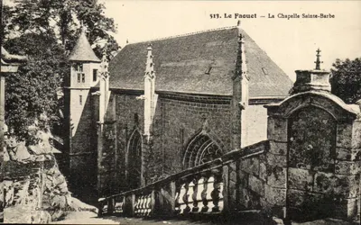 Le Faouët — A Capela Santa Bárbara — Coleção H. Aub, Quimper, n° 513