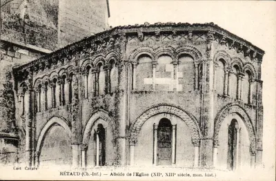 Rétaud (Ch.-Inf.) — Abside da igreja (séculos XII, XIII, mon. hist.) — Coll. Caraty
