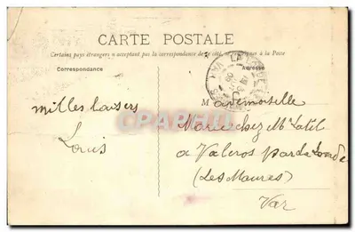 Toulon — Recordações — Editor Publicidade Francesa, número de série não visível — Verso