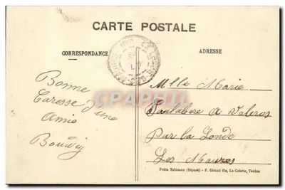 Toulon — Le Carré du Port — editor Giraud fils, La Colette — Verso