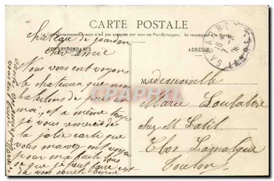 Castelo de Jourdan - ESCALANS, perto de Gabarret — Editor: Nicht Fleuillant — Verso