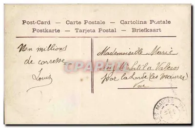 Couples en voiture — Sujet humoristique — Éditeur PCX, n° 4153 — Verso