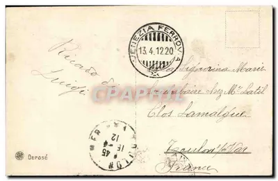 Jeune homme en uniforme militaire — pose studio — n° 5.154/4 — Verso