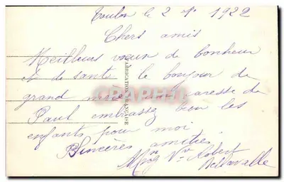 Kobieta i pies — 'Donne Année' — Éliane 235 — Rewers