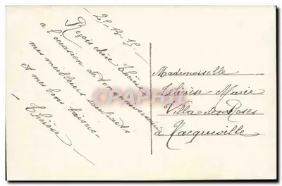 Jovem mulher em pele — aniversário — J.K. 9079 — Verso