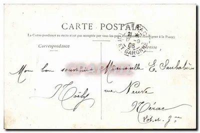 Bordeaux — Porte Cailhau — uitgever Cailhau, n° 1000 — Achterkant