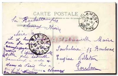 Clamecy — Kirche Saint-Martin (Nr. 2) — Gezeichnet, Foto-Verlag, Clamecy — Rückseite