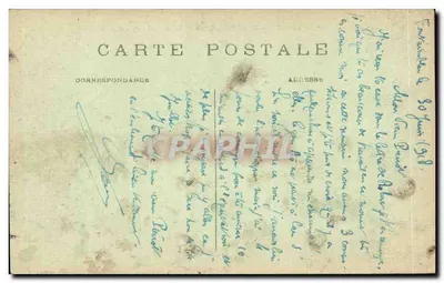 Palácio de FONTAINEBLEAU — A Facha do Castelo — Editor não identificado, n° de série 3 — Verso