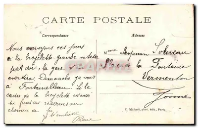 Bois de Vincennes — As Cataratas do Lago dos Mínimos — C. Mulcuit, fot. édit., Paris — Verso