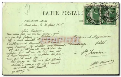 De Mont-Dore — Dal van Mont-Dore en de Capucin gezien vanaf de weg naar het meer Chambon — LL — Achterkant