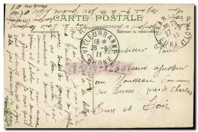 Lione — Il Ponte del Cambio — L.V. N°2653 — Verso
