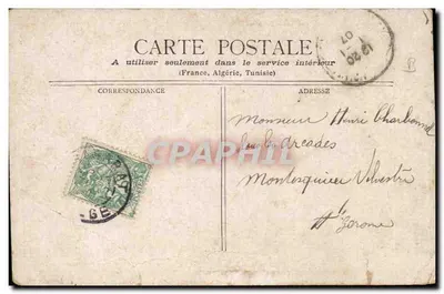 Retrato de mulher — decoração floral Art Nouveau — editor G. (n°6) — Verso