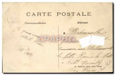 Vincennes — De Cours Marigny en de Statuïne van Daumesnil — E. M. — Achterkant