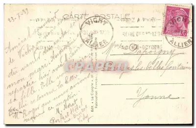Vichy — O Lago dos Cisnes e os Flamengos — La Cigogne, n° 536 bis — Verso