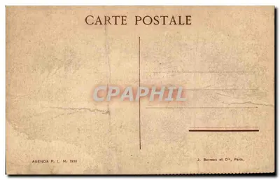 Djamaa — paisagem com palmeiras e lago — Cl. Prouko, Agenda P. L. M., 1930 — Verso