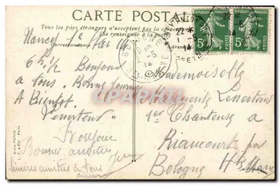 Nancy - Statue of King Stanislas — Publisher Luxco, No. 1002 — Back