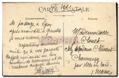 LYON — Place Bellecour — Statua Louisa XIV i wzgórza — E.R. nr 294 — Rewers
