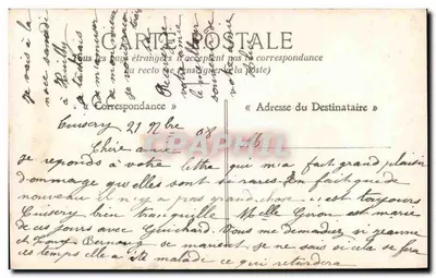 Mulher com buquê de flores — Lembrança — Editor desconhecido, n° 447 — Verso