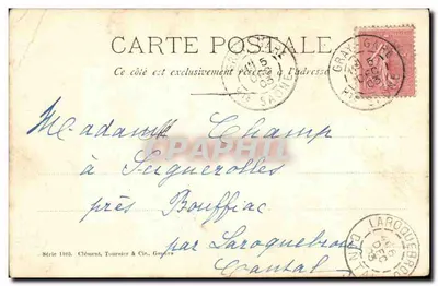 Młoda kobieta czytająca — zdjęcie z warsztatu — Clément, Tournier & Cie, Genewa, seria 1185 — Rewers