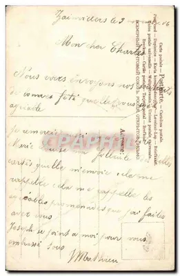 Uccello che porta una lettera — Rose e fiori — Editore: DICKS & CIE, N° 8 — Verso