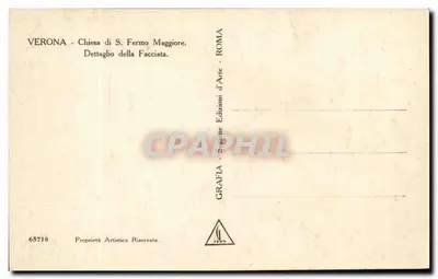 Verona - Katedra św. Fermo - Szczegół fasady — Rewers