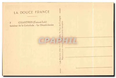 Chartres (Eure-et-Loir) — Wnętrze katedry — Północny przejazd — Wydawnictwo Sztuki Yvon, Paryż — Rewers