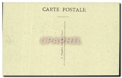 Tours (Indre-et-Loire) — Vista general de la Loira, del Puente de piedra y de la Catedral de San Gatien — Papaglin, Tours — Reverso