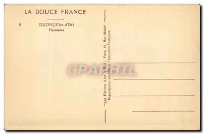 Dijon — Panorama — Les Éditions d'Art Yven, Paris — Verso
