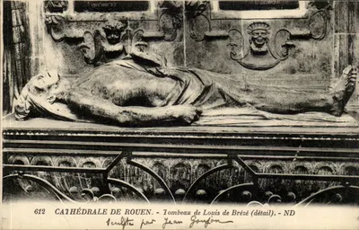 Catedral de Rouen — Túmulo de Louis de Brézé (detalhe) — Escultura de Jean Goujon