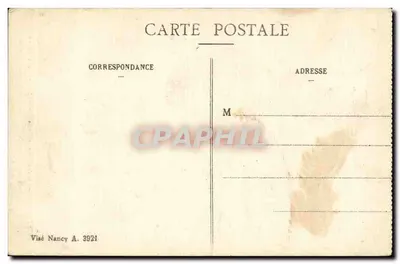 Reims — De Kathedraal in brand gestoken door de Duitsers, 19 september 1914 — Het Grote Portaal — Uitgave E. Douss, Reims, n°140 — Achterkant