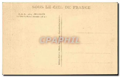 La Torre de San Miguel — Burdeos — Edición Artística A. Gilbert — Reverso