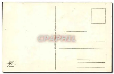 Katedra w Strasburgu — Tympań Wielkiego Portalu — wydawca CH. Bergeret, Strasburg — Rewers
