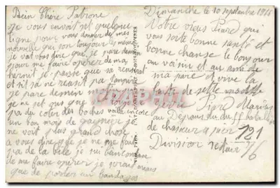 兵士と女性 — 戦時切手葉書 — 番号 721 — 裏面