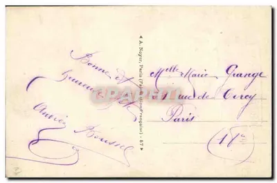 Paisagem ao pôr do sol — rosas em primeiro plano — A. Noyer, Paris (Fait à l'Impr. Française) - 57 — Verso