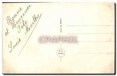 Młoda kobieta uśmiechnięta — z bukietem kwiatów — P-C Paris n°4035 — Rewers