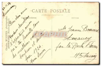 Dois crianças — Boa Ano — Charles Mugnier, Annemasse — Verso