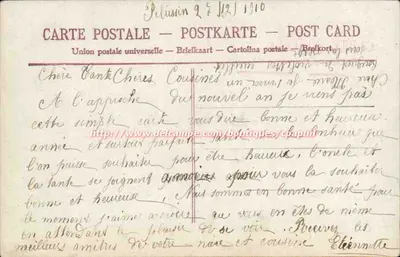 Para w strojach festynowych — Szczęśliwego Nowego Roku — Delcampe nr 4362 — Rewers