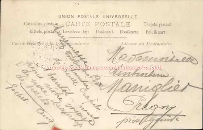 Soldaat in uniform — Souvenir Affectueux — Onbekende uitgever, n° 245 — Achterkant