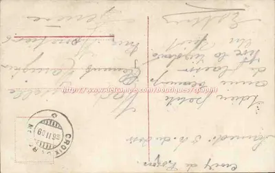 Mulher em um carrinho de braços — cena de campo — editor Delcampe, n° 1766 — Verso