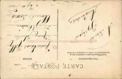 Giovane coppia in abito da sposa — Parigi — A.N. PARIS n°584 — Verso